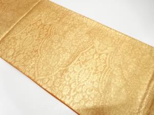 花更紗模様織り出し　袋帯